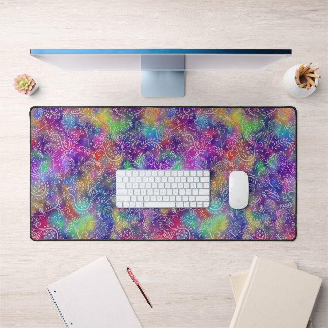 Boho Batik Botanicals Beautiful Desk Mat (Office 1)