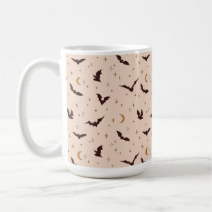 Boho Bats and Stars Halloween Pattern Coffee Mug