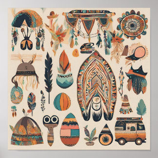Boho Bazaar: A Marketplace of Marvels Wall Art