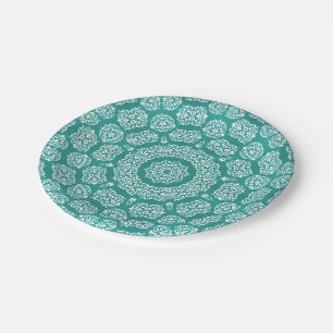 Boho Bazaar, Mix & Match Cerulean Pattern Paper Plate