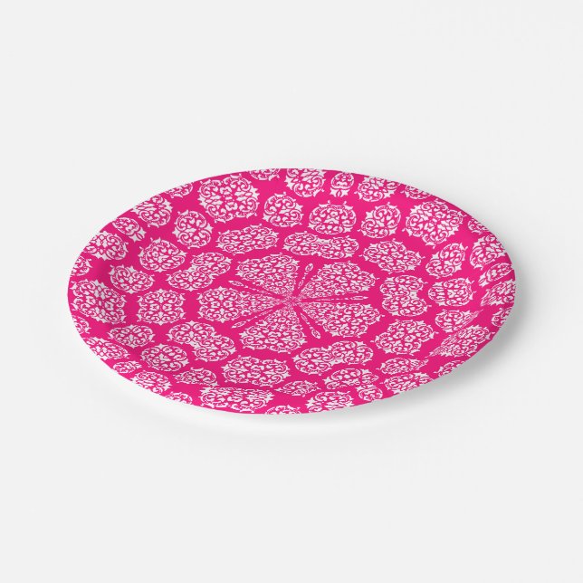 Boho Bazaar, Mix & Match Rose Pattern Paper Plate (Angled)