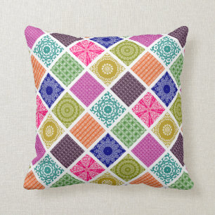 Boho Bazaar Mosaic Patchwork Cushion