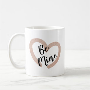 Boho Be Mine Pink Heart Coffee Mug