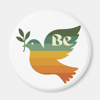 Boho Be Peace Retro Holiday Magnet