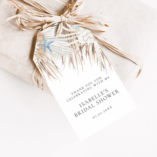 Boho Beach Bridal Shower Gift Tags (Creator Uploaded)