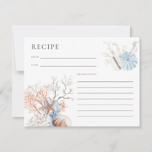 Boho Beach Coral Reef Recipe Card
