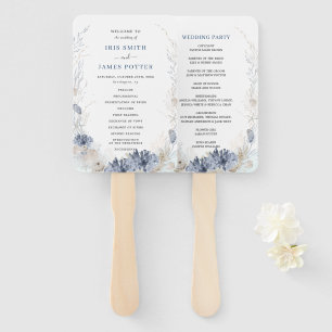 Boho Beach Destination Hampton Wedding Program Hand Fan