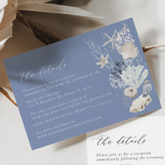 Boho Beach Elegant Wedding Details Enclosure Card