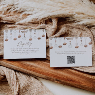 Boho Beach Registry QR Code Enclosure Card
