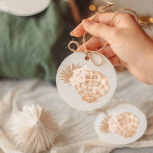 Boho Beach Seashell Bridal Shower Favour Tags
