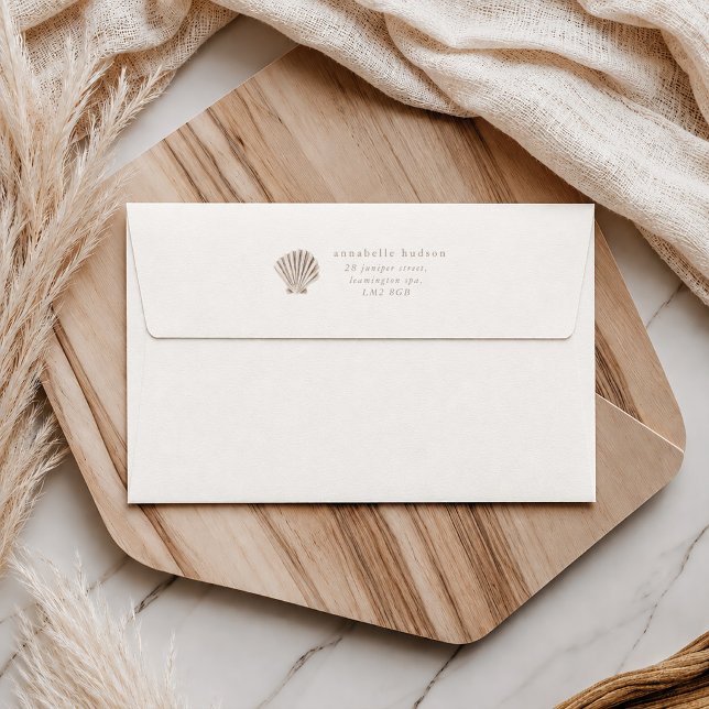 Boho Beach Shell Baby Shower Envelope (Creator Uploaded)