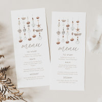 Boho Beach Shell Baby Shower Menu