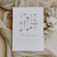 Boho Beach Shell Baby Shower Thank You Card