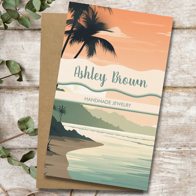 Boho Beach Terracotta Earring Jewellery Illustrati Business Card (Creator Uploaded)