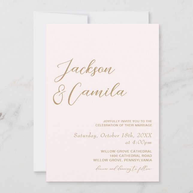 Boho Beach Wedding  Invitation (Front)