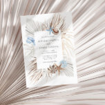 Boho Beach Wedding Invitation<br><div class="desc">This boho beach themed wedding invitation features a beautiful frame of coral reef, palm leaves, and sea shells. The perfect way to invite guests to a coastal celebration, this invitation is sure to set the tone for a fun and relaxed party. The design captures the essence of a beachy vibe,...</div>