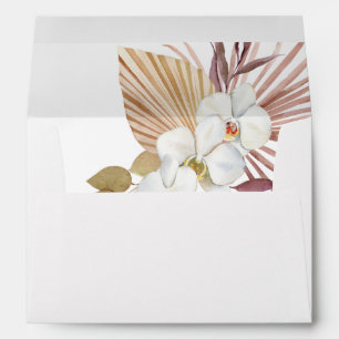 Boho Beach White Floral Envelope