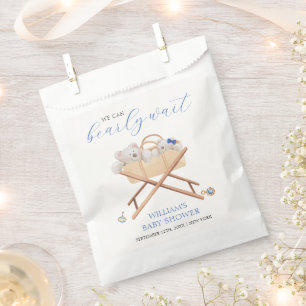 Boho Bear Bassinet Toy Boy Baby Shower Favour Bags