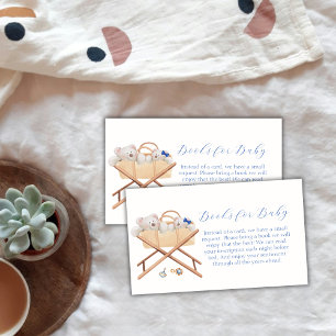 Boho Bear Bassinet Toy Boy Books For Baby Shower Enclosure Card
