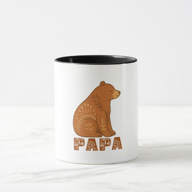 Boho Bear Papa Mug (Center)