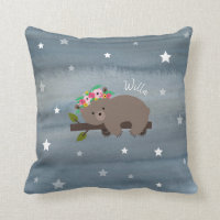 Boho Bear Watercolor Stars