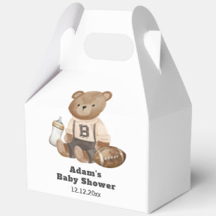 Boho Bearly Wait Football Sport Boy Baby Shower Favour Box