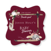 Boho Beautiful Baby Shower Thank You