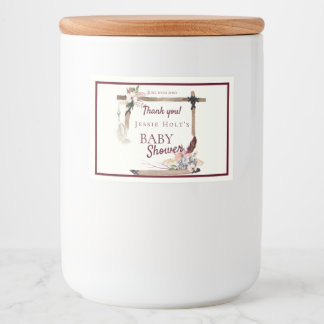 Boho Beautiful Southwestern Baby Shower Food Label