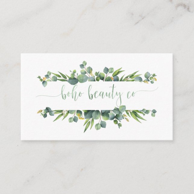 Boho Beauty Co Business Cards (Front)