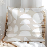 Boho Beige Abstract Moon Phase