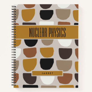 BOHO Beige Brown Earth Tones Subject Notebook