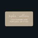 Boho Beige Return Address Labels<br><div class="desc">This modern boho beige return address labels feature a minimalist design with an earthy,  boho desert colour scheme and clean,  modern typography.</div>