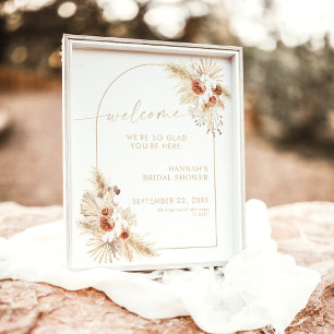 Boho Beige Welcome Sign Bridal Shower