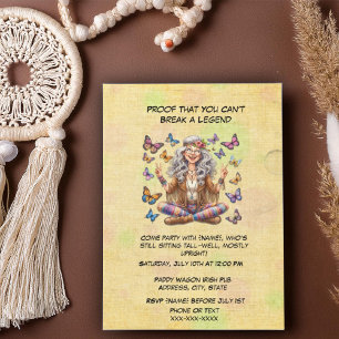 Boho Birthday Senior Women–Elegant Bohemian Party Invitation