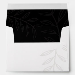 Boho Black and White Vintage Botanical Envelope