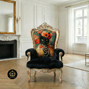 Boho Black Cat Art for Furniture Decoupage Tissue Paper