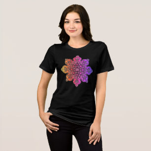 Boho black medallion Tee- Shirt