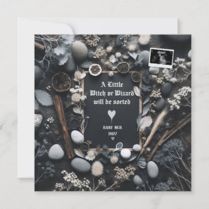 Boho Black Pregnancy Announcement Baby Reveal