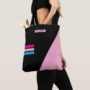 Boho Black Stripes Classy Trendy Girly  Tote Bag