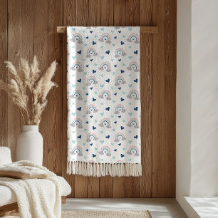 Boho Blanket Gift Rainbow Pastel for Children