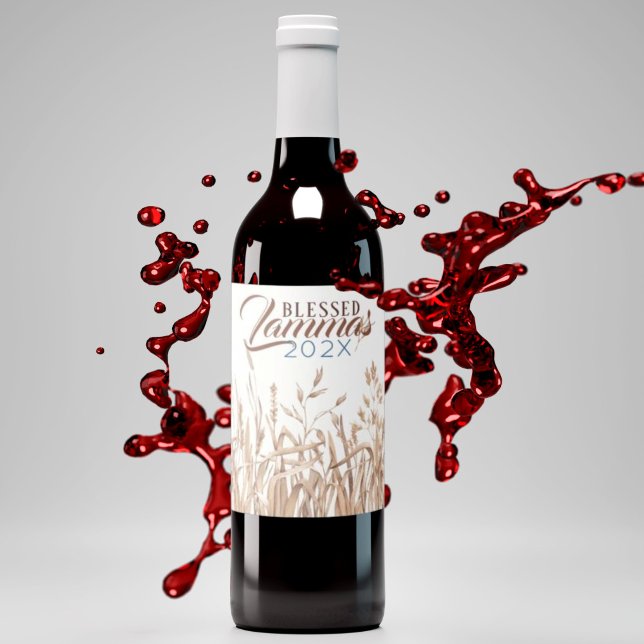 Boho Blessed Lammas Wheat Harvest Wine Label (Creator Uploaded)