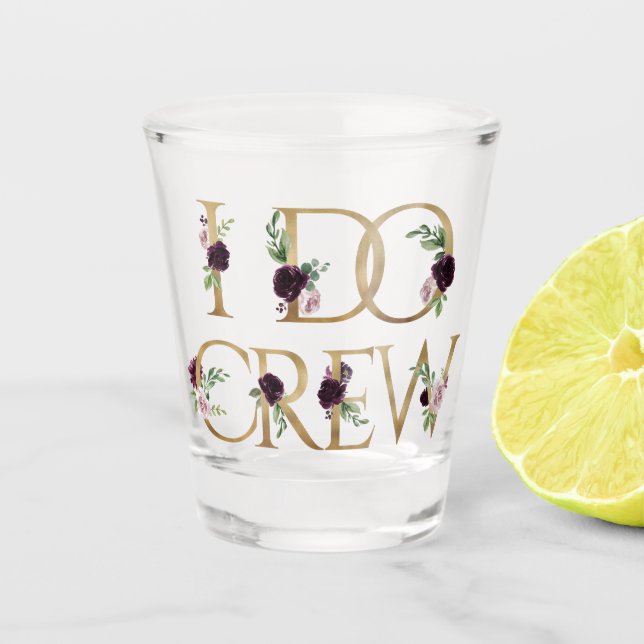Boho Bling | Bachelorette Bridal Party I Do Crew Shot Glass (Front)