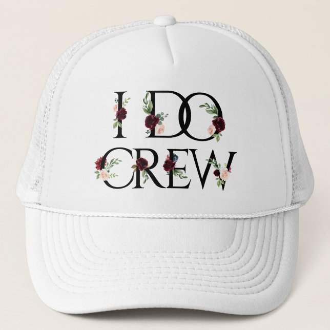 Boho Bling | Bachelorette Bridal Party I Do Crew Trucker Hat (Front)