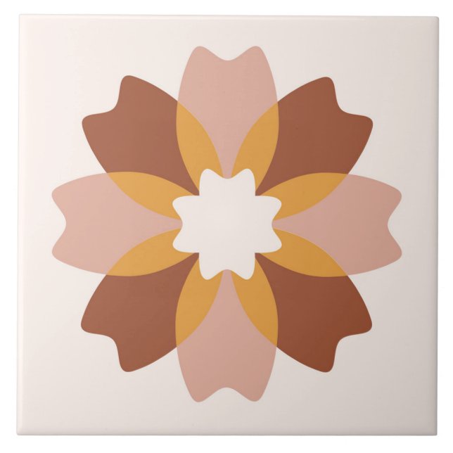 Boho Blocks Floral  Tile (Front)