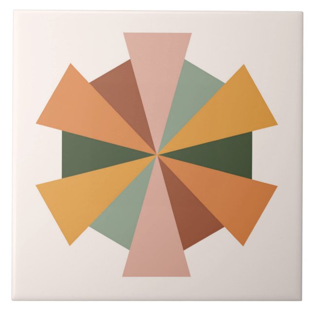 Boho Blocks Floral  Tile (Front)