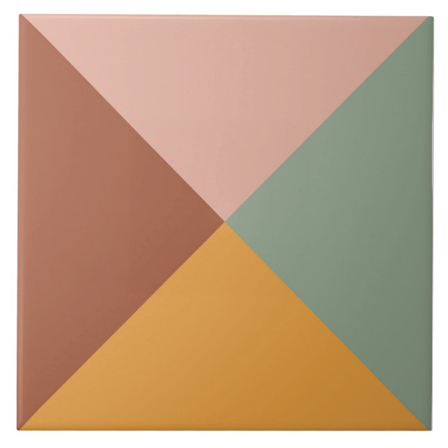 Boho Blocks Floral  Tile (Front)