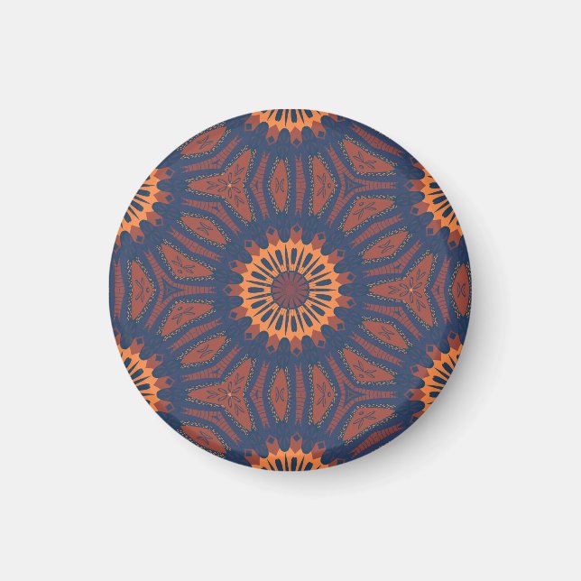 Boho Bloom Mandala Pattern Magnet (Front)