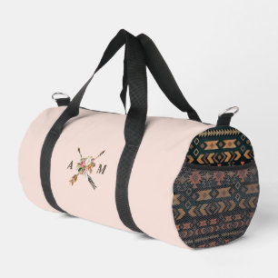 Boho Blooms and Arrows Monogrammed Duffle Bag