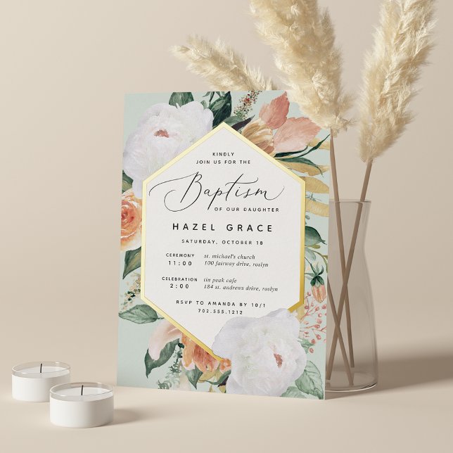 Boho Blooms Modern Floral Baptism (Creator Uploaded)