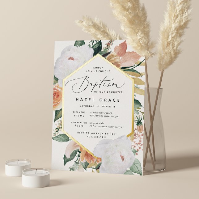 Boho Blooms Modern Floral Baptism (Creator Uploaded)